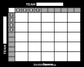 Football 25 Squares Pool Scratch Off