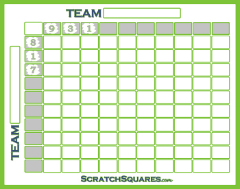 Scratch-Off 100 Square Grid